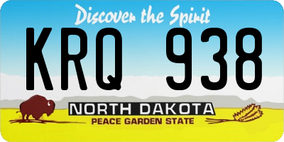 ND license plate KRQ938