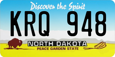 ND license plate KRQ948