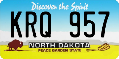 ND license plate KRQ957