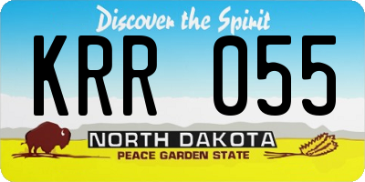 ND license plate KRR055