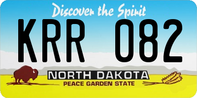 ND license plate KRR082