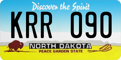 ND license plate KRR090