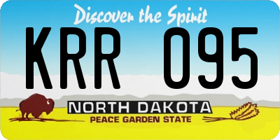 ND license plate KRR095