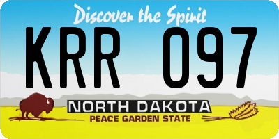 ND license plate KRR097