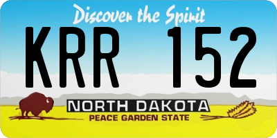 ND license plate KRR152