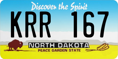 ND license plate KRR167