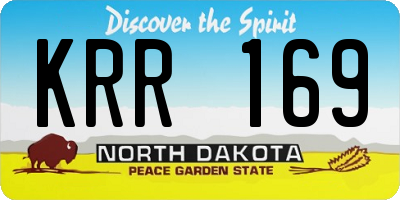 ND license plate KRR169