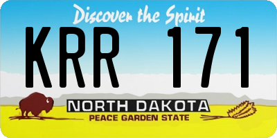 ND license plate KRR171