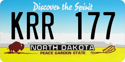 ND license plate KRR177