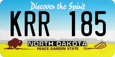ND license plate KRR185