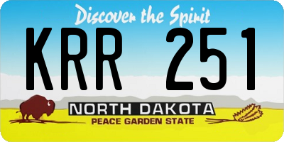 ND license plate KRR251
