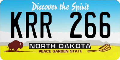 ND license plate KRR266
