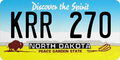 ND license plate KRR270