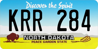 ND license plate KRR284