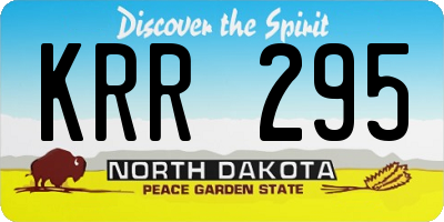 ND license plate KRR295