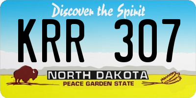 ND license plate KRR307