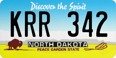 ND license plate KRR342