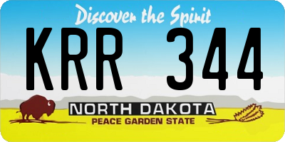 ND license plate KRR344