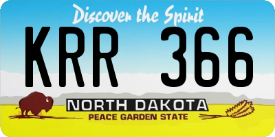 ND license plate KRR366