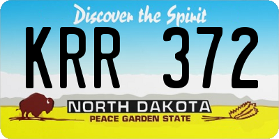 ND license plate KRR372