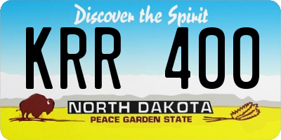 ND license plate KRR400