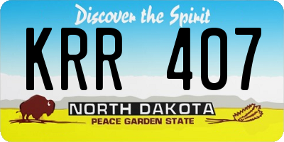 ND license plate KRR407