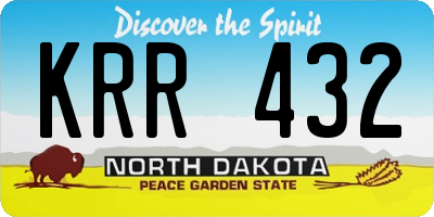ND license plate KRR432