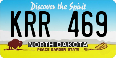 ND license plate KRR469