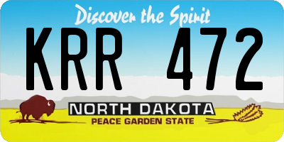 ND license plate KRR472