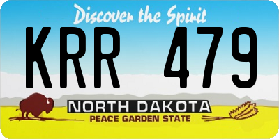 ND license plate KRR479