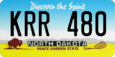 ND license plate KRR480