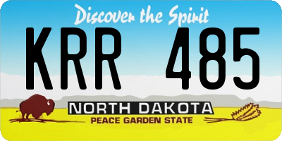 ND license plate KRR485