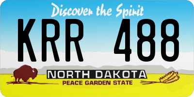 ND license plate KRR488