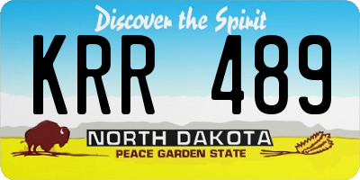 ND license plate KRR489