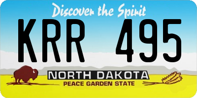 ND license plate KRR495