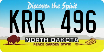 ND license plate KRR496