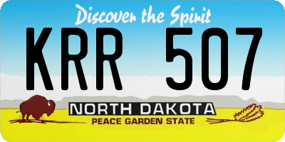 ND license plate KRR507