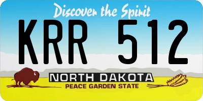 ND license plate KRR512