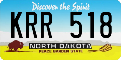 ND license plate KRR518