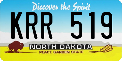 ND license plate KRR519