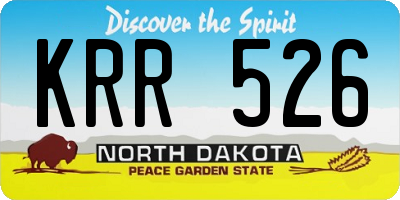 ND license plate KRR526