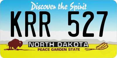ND license plate KRR527