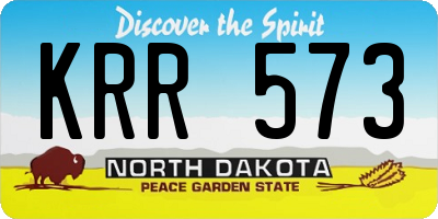 ND license plate KRR573