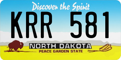 ND license plate KRR581
