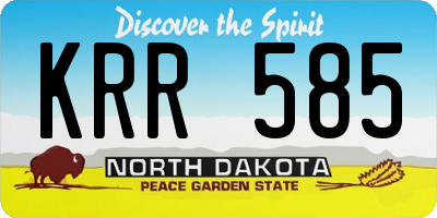ND license plate KRR585