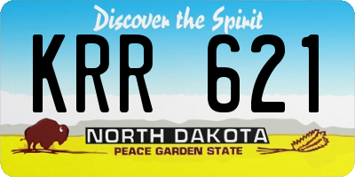 ND license plate KRR621