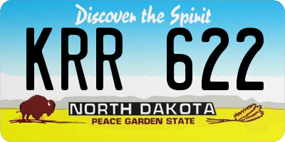 ND license plate KRR622