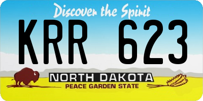 ND license plate KRR623