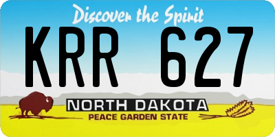 ND license plate KRR627