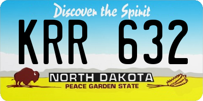 ND license plate KRR632